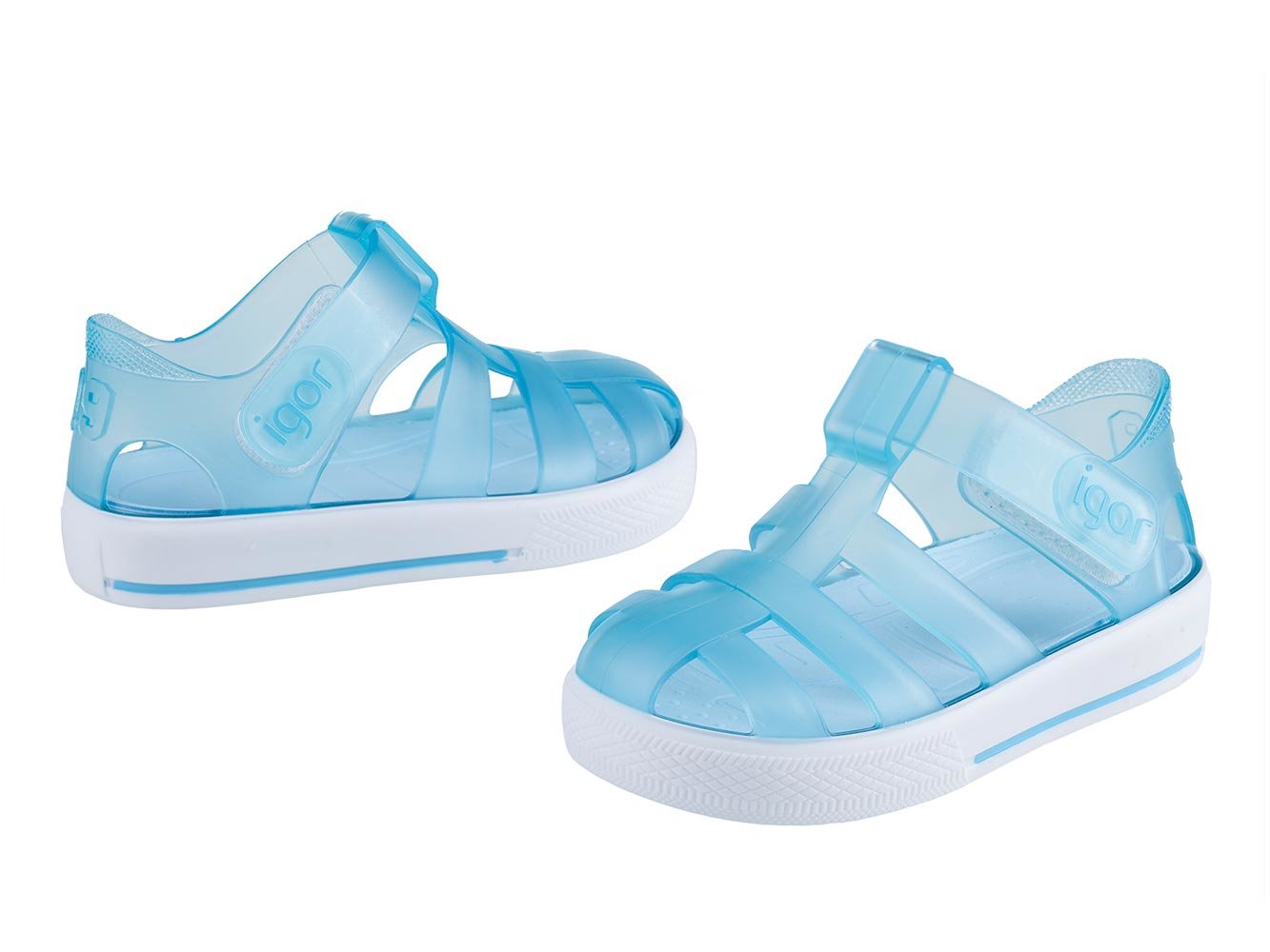 Igor Jellies Star Transparent Celeste Baby Blue Sandal