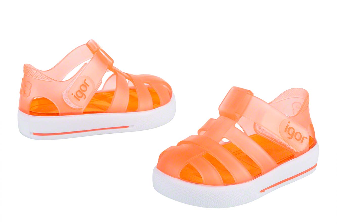 Igor Jellies Star Transparent Naranja orange sandal