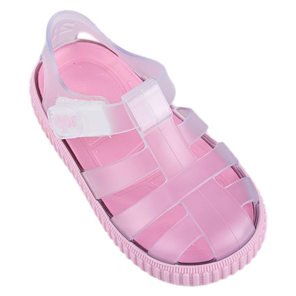 Igor Jellies Nico Cristal Sandal Baby Pink Sole and Clear Upper