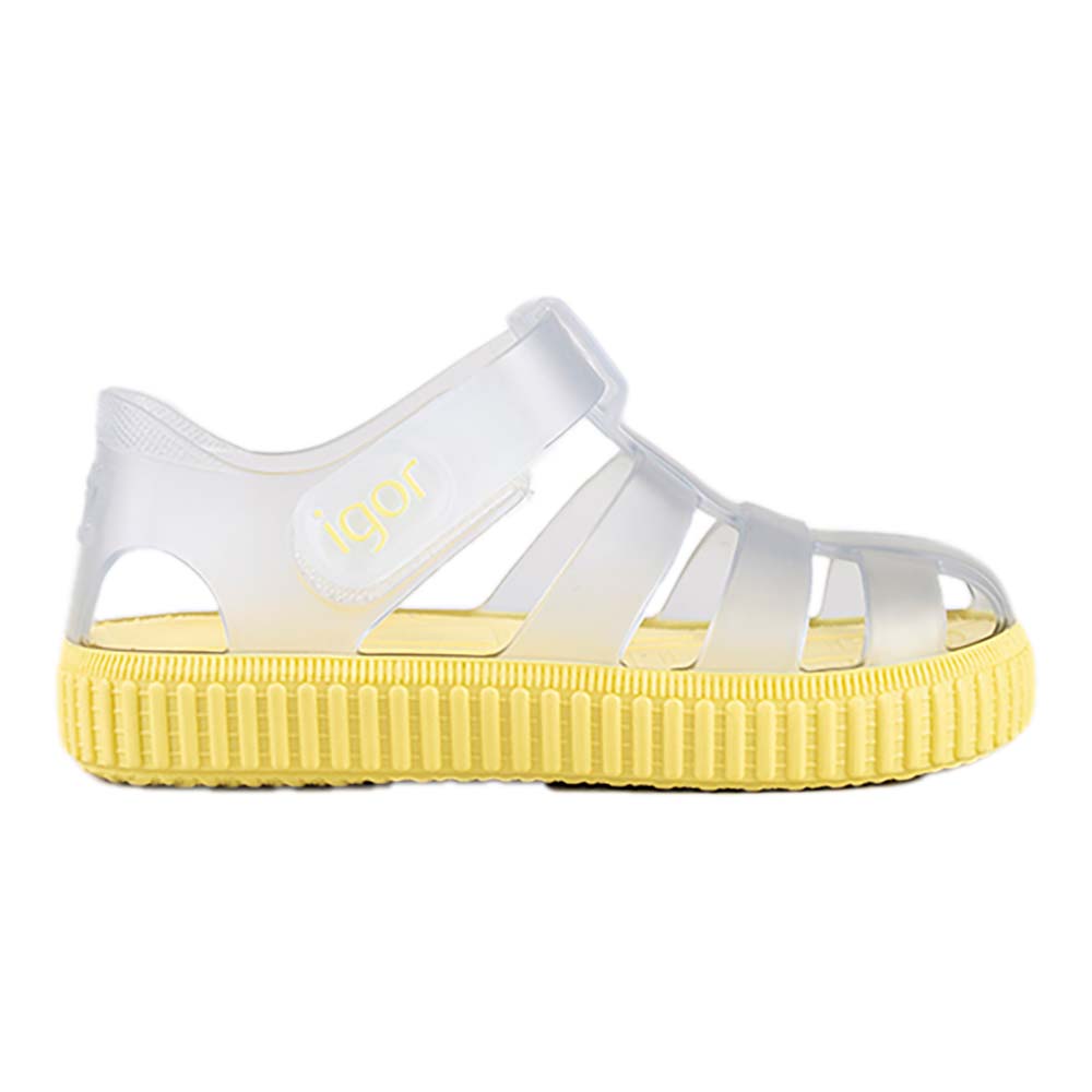 Igor Jelies Nico Cristal Sandal Yellow Amarillo Sole and Clear Upper