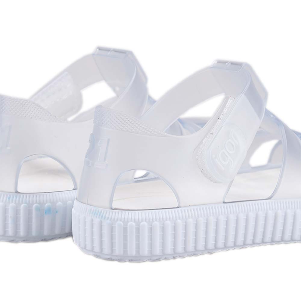Igor Jellies Nico Cristal Sandal White Sole and Clear Upper