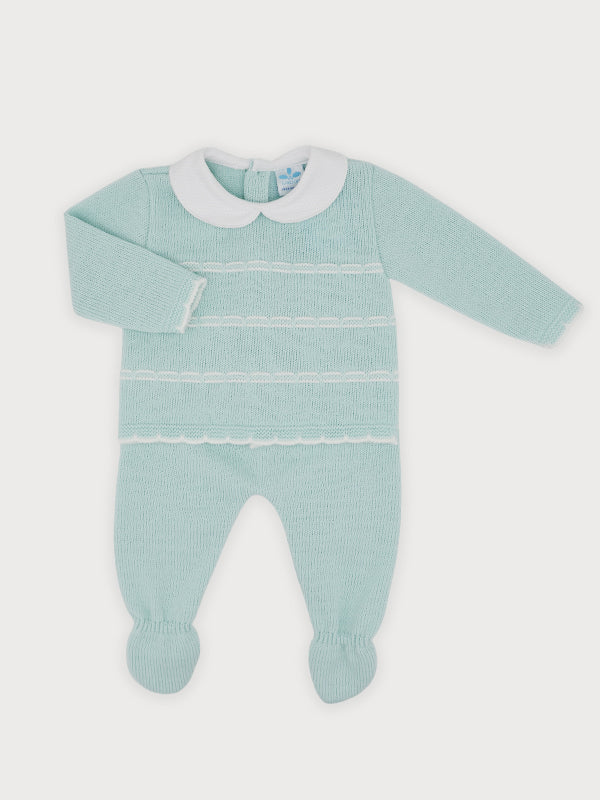 Sardon Boys Mint 2PC Set, Jersey and Pants with feet perfect baby gift