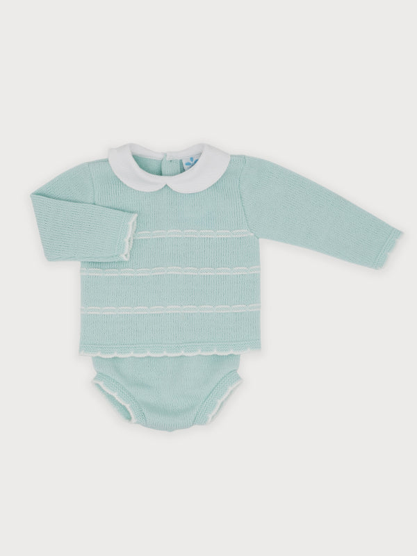 Sardon Boys Mint Knitted Jumper and Jam Pants