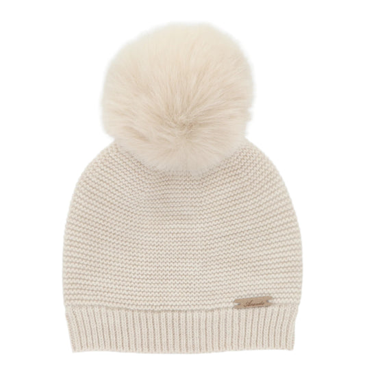 Martin Aranda Knitted Stone Real Fur Hat
