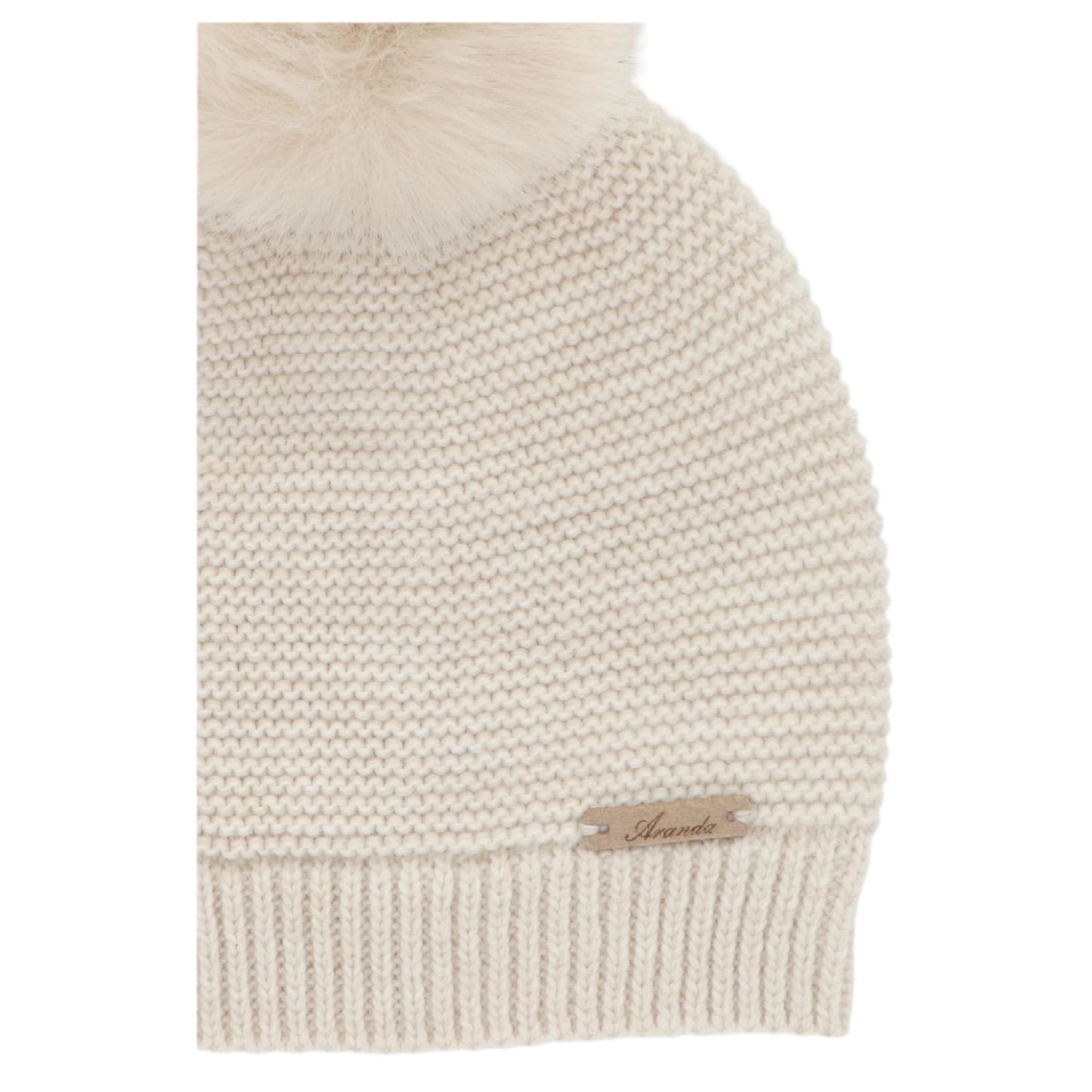 Martin Aranda Knitted Stone Fur Hat