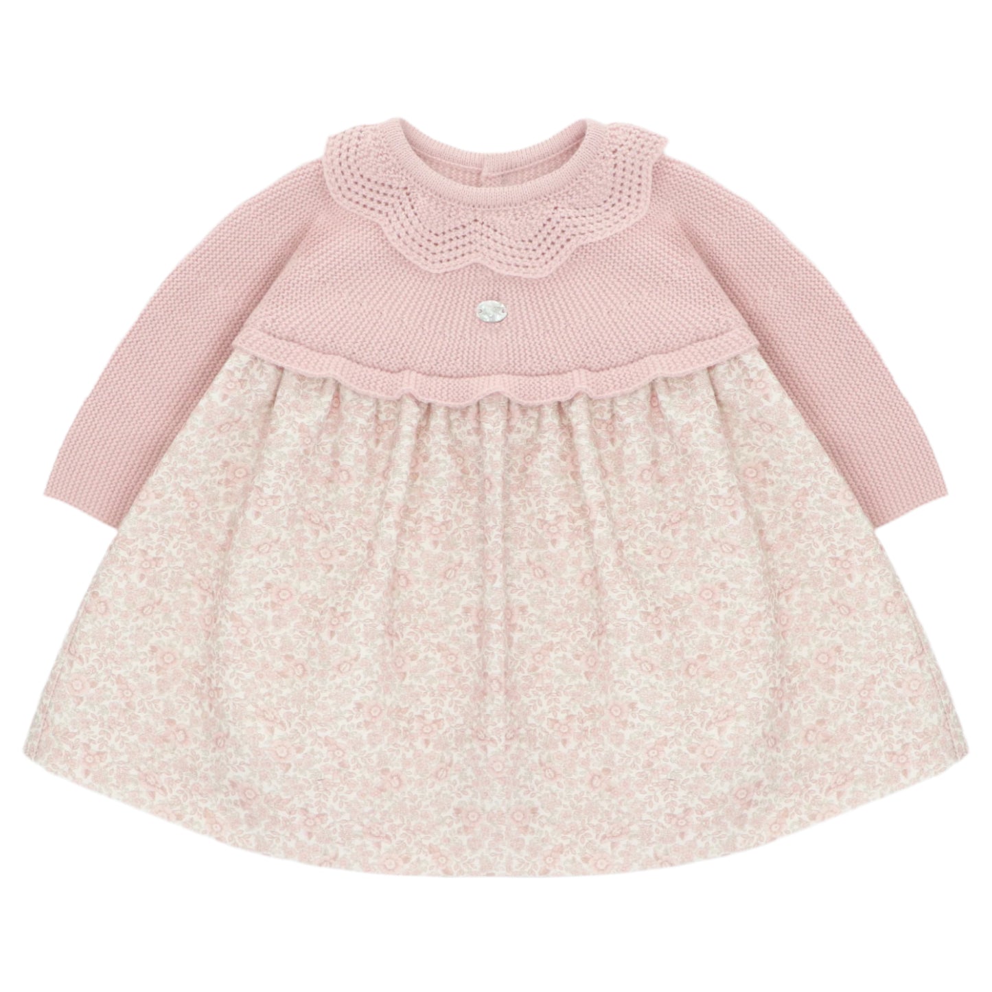 Martin Aranda Girls Knitted Blush Pink Dress & Knickers