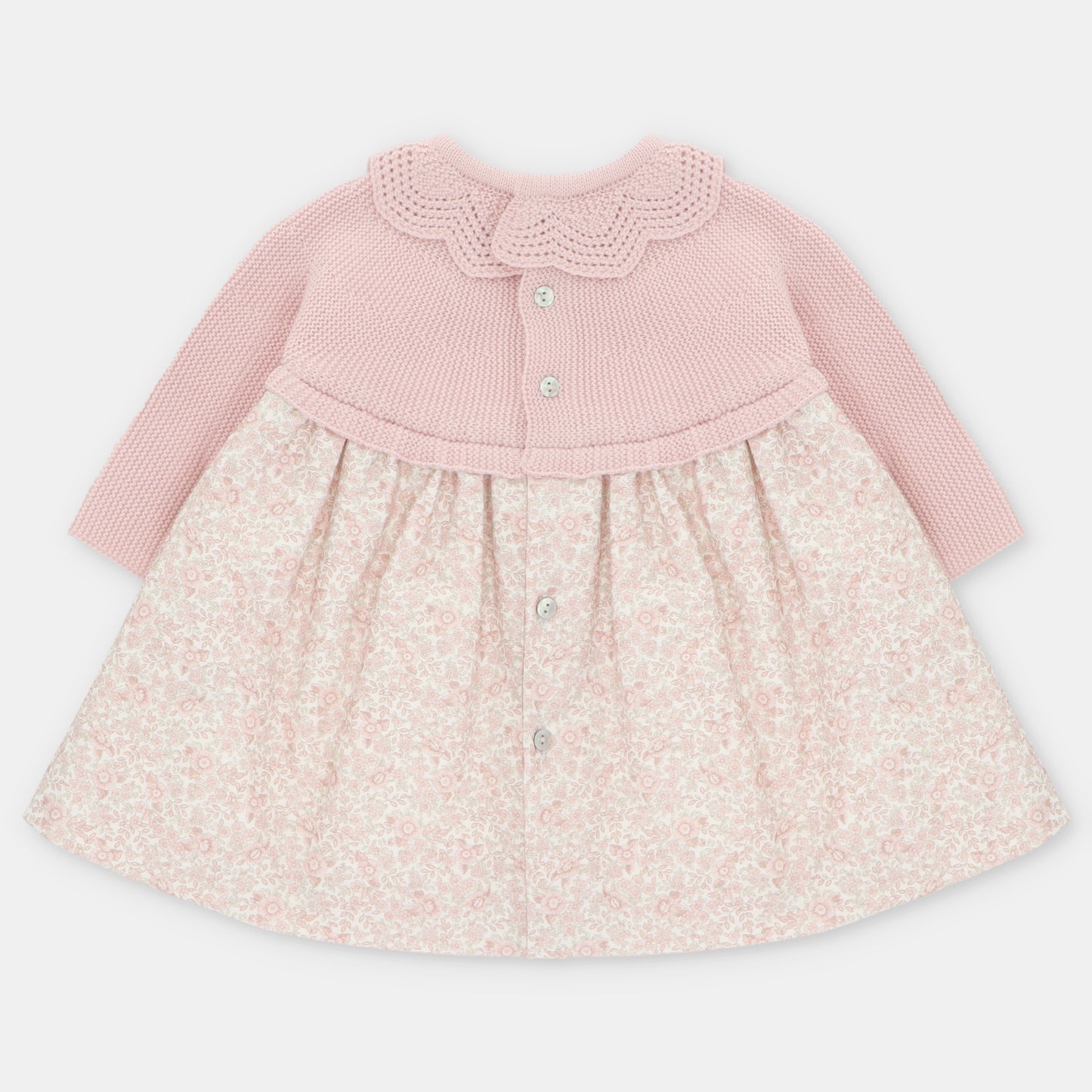Martin Aranda Girls Knitted Blush Pink Dress & Knickers *Preorder