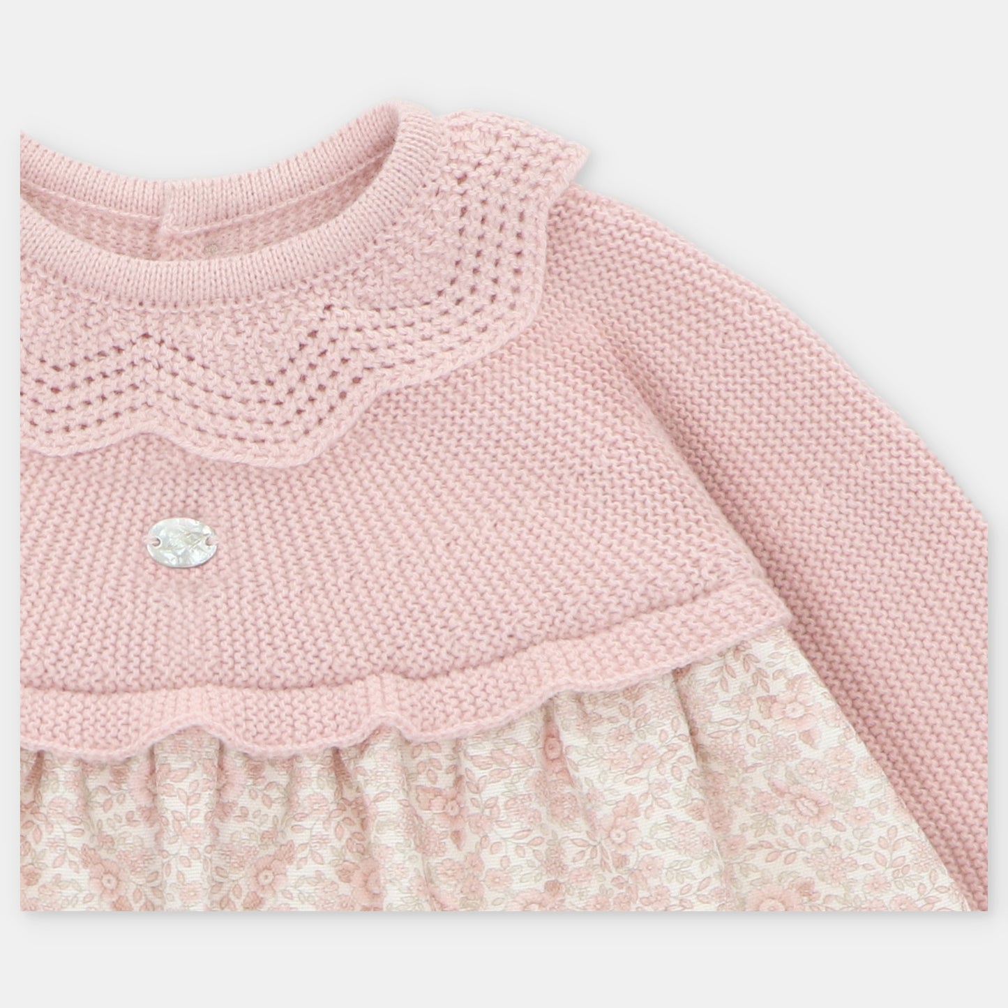 Martin Aranda Girls Knitted Blush Pink Dress & Knickers *Preorder