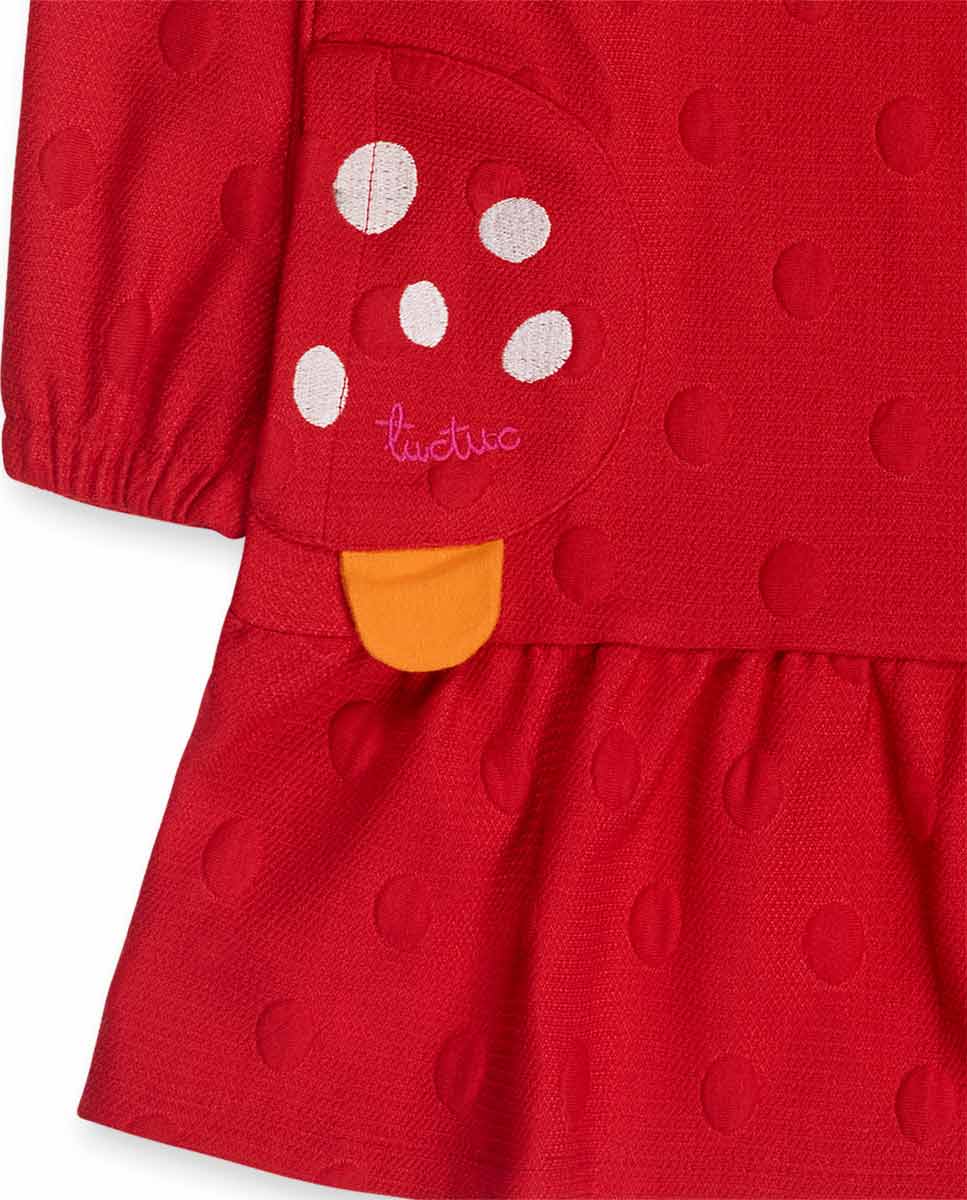 Tuc Tuc Girls Red knitted dress for girl Besties
