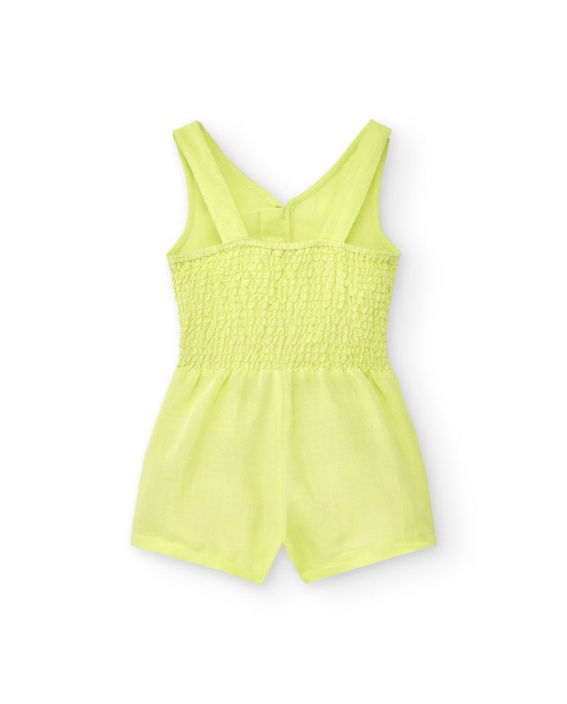 Tuc Tuc Girls Pansy Bloom Lime Green Playsuit