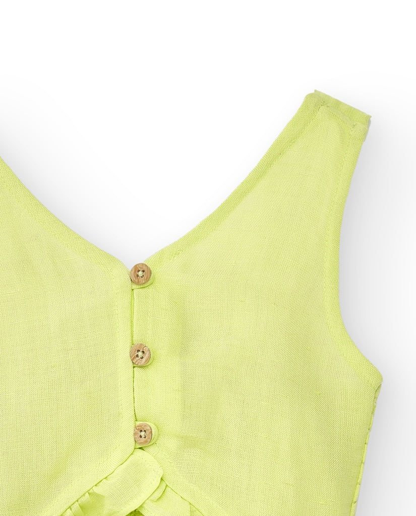 Tuc Tuc Girls Pansy Bloom Lime Green Playsuit