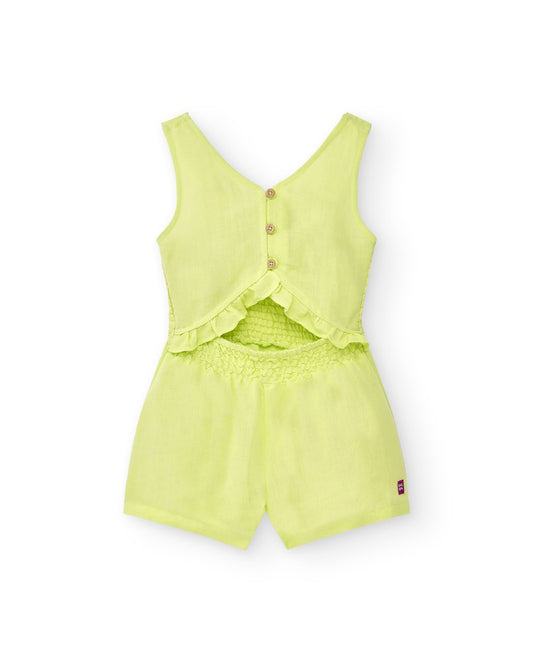 Tuc Tuc Girls Pansy Lime Green Playsuit