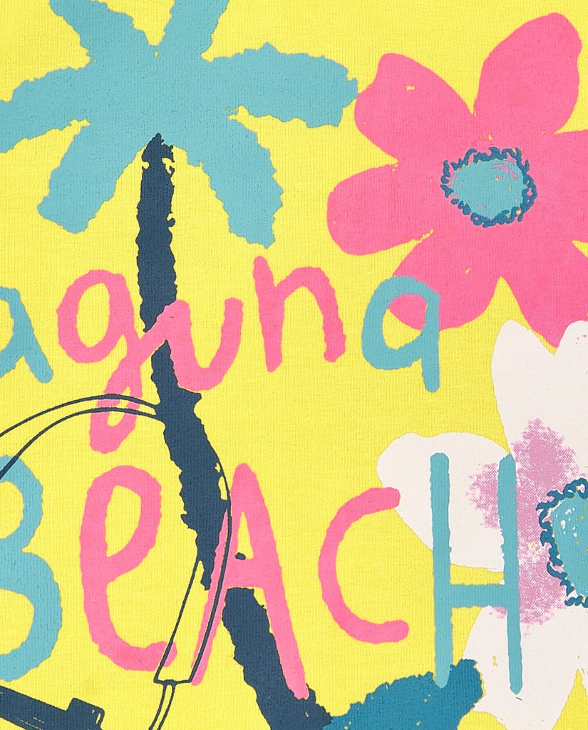 Tuc Tuc Girls Laguna Beach Yellow T shirt & Floral Shorts Set