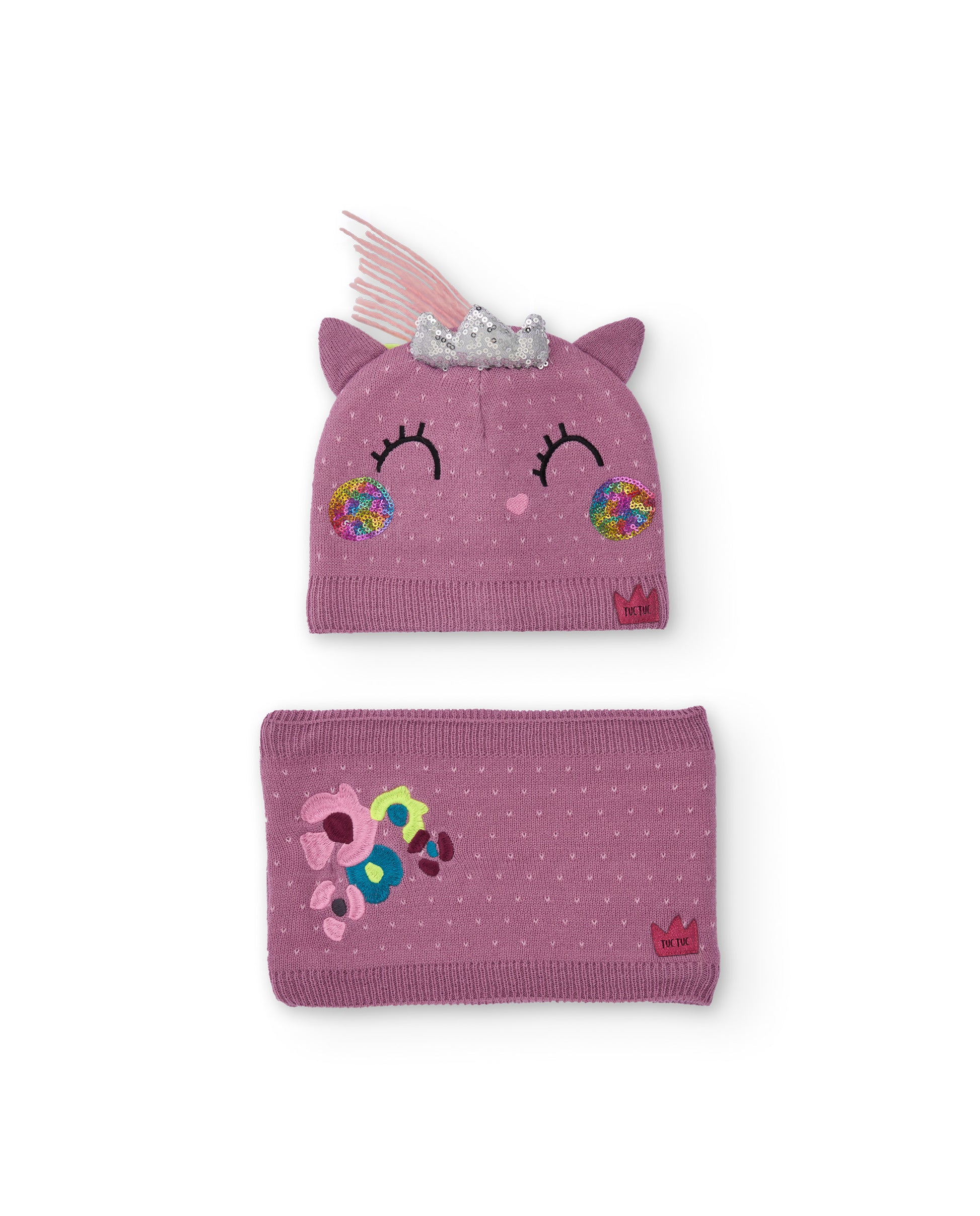 Tuc Tuc Lilac Hat and Snood Set