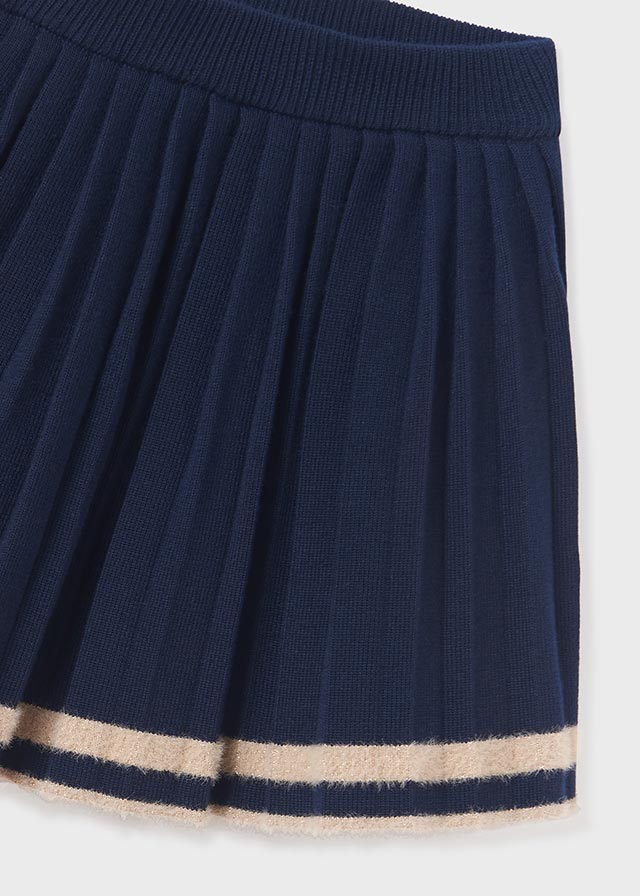 Abel & Lula Girls Navy Blue Knitted Skirt Set