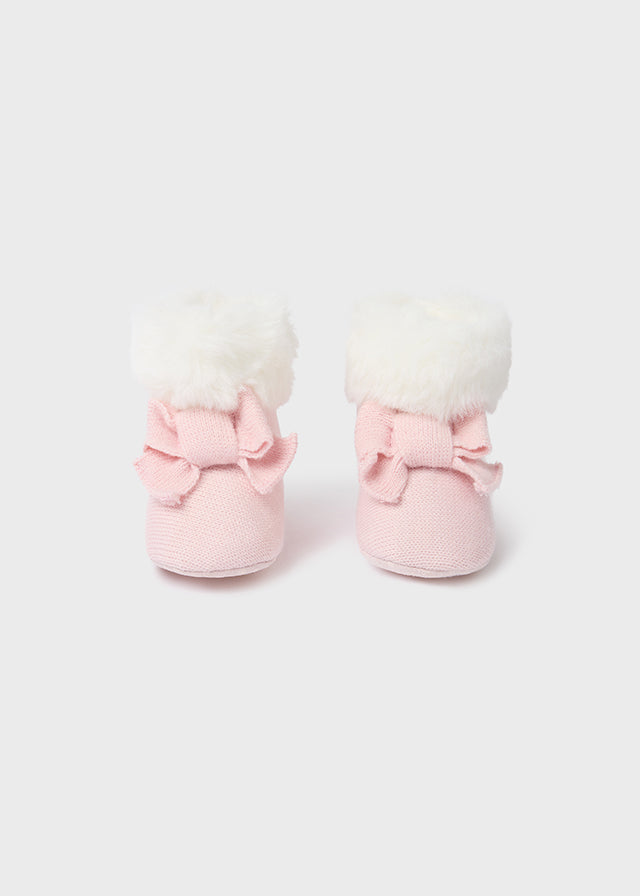 Mayoral Baby Girls baby pink Knitted Pre-Walkers