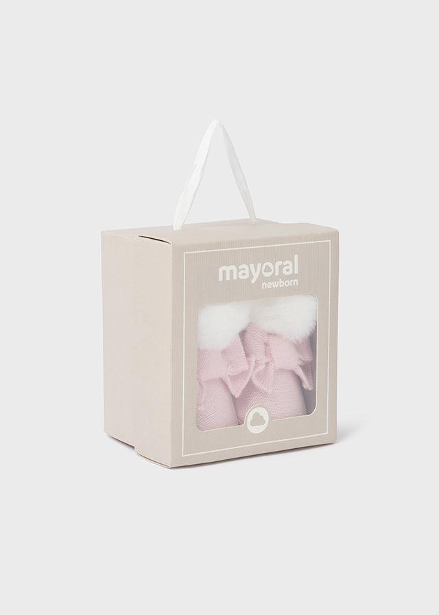 Mayoral Baby Girls baby pink Knitted Pre-Walkers