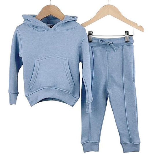 Boys Toddler Blue Piped Hoodie Lounge set