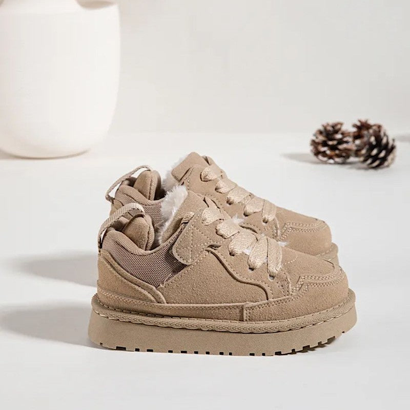 Girls Beige Winter Trainers