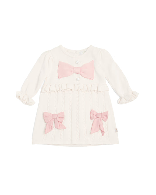 Caramelo Kids Baby Girls Ivory Knitted Dress