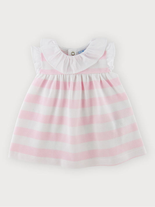 Sardon Baby Pinl Striped Dress