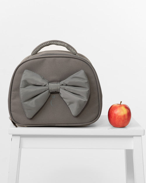 Caramelo Kids Grey Lunch Box with Bow