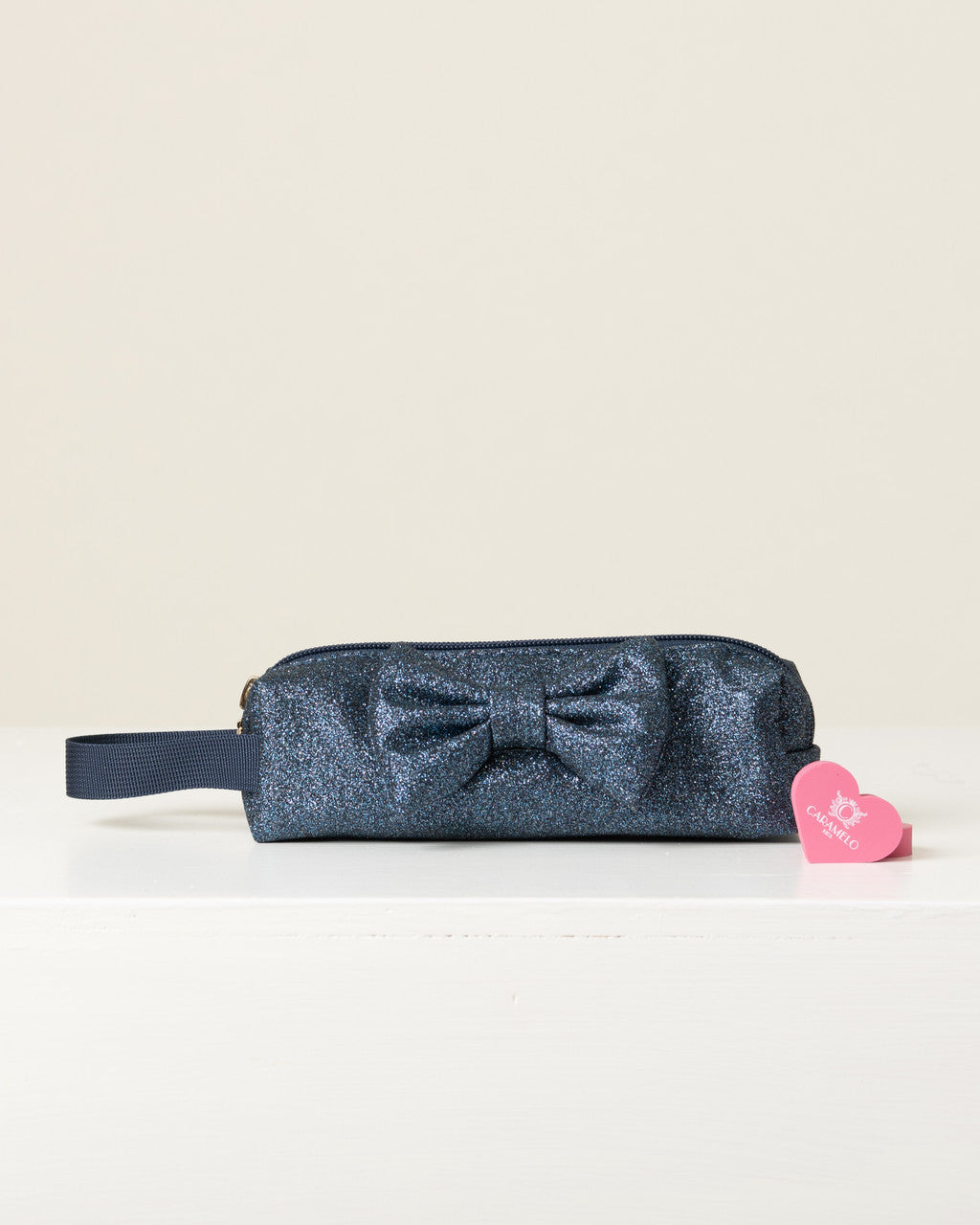 Caramelo Kids Navy School Bag Glitter Pencil Case