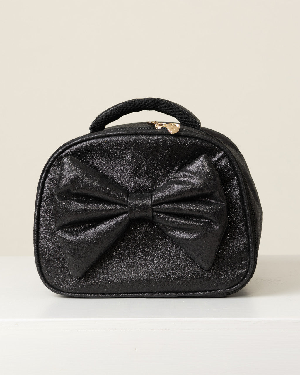 Caramelo Kids Black School Bag Glitter Lunch Bag