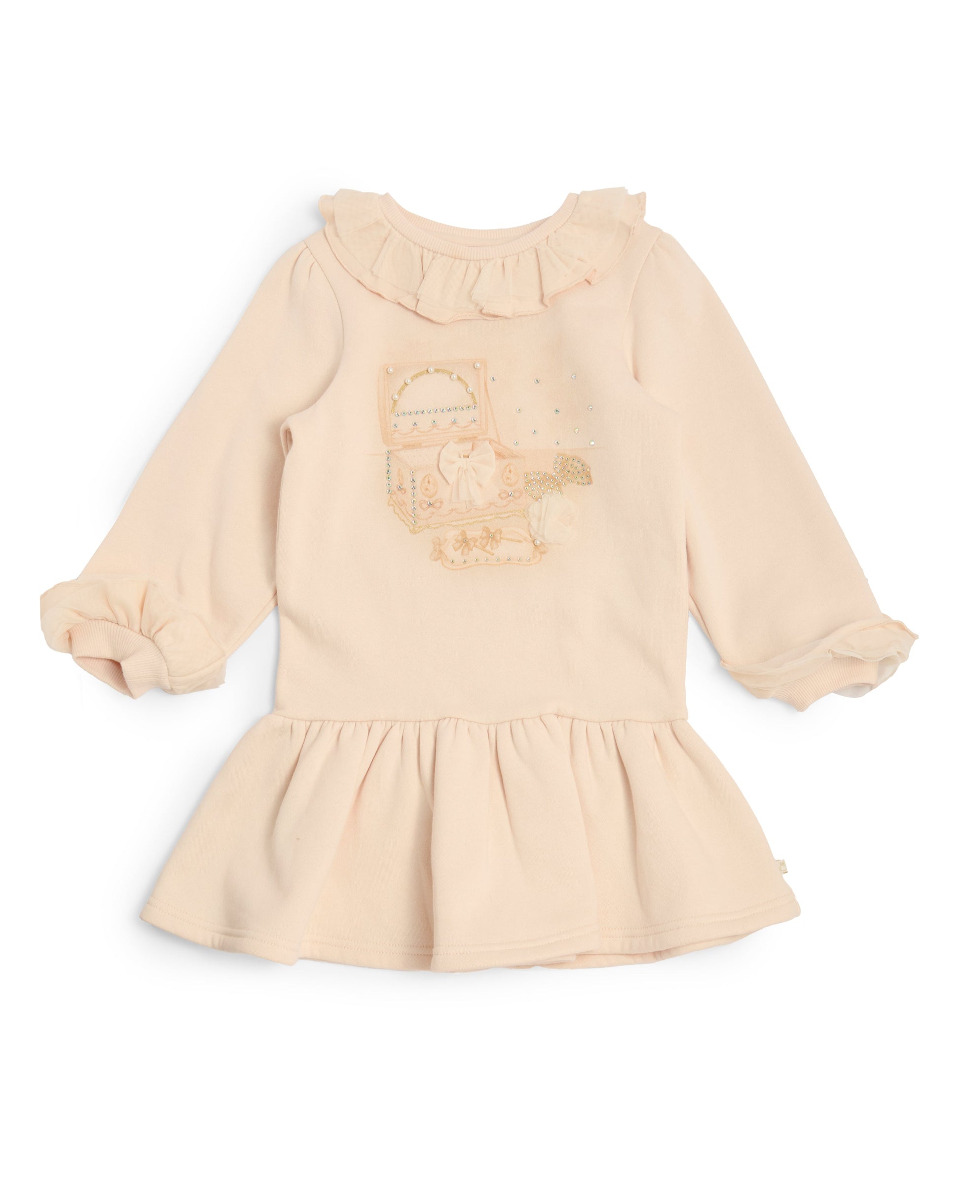 Caramelo Kids Girls Mink Jewellery Box Sweater Dress