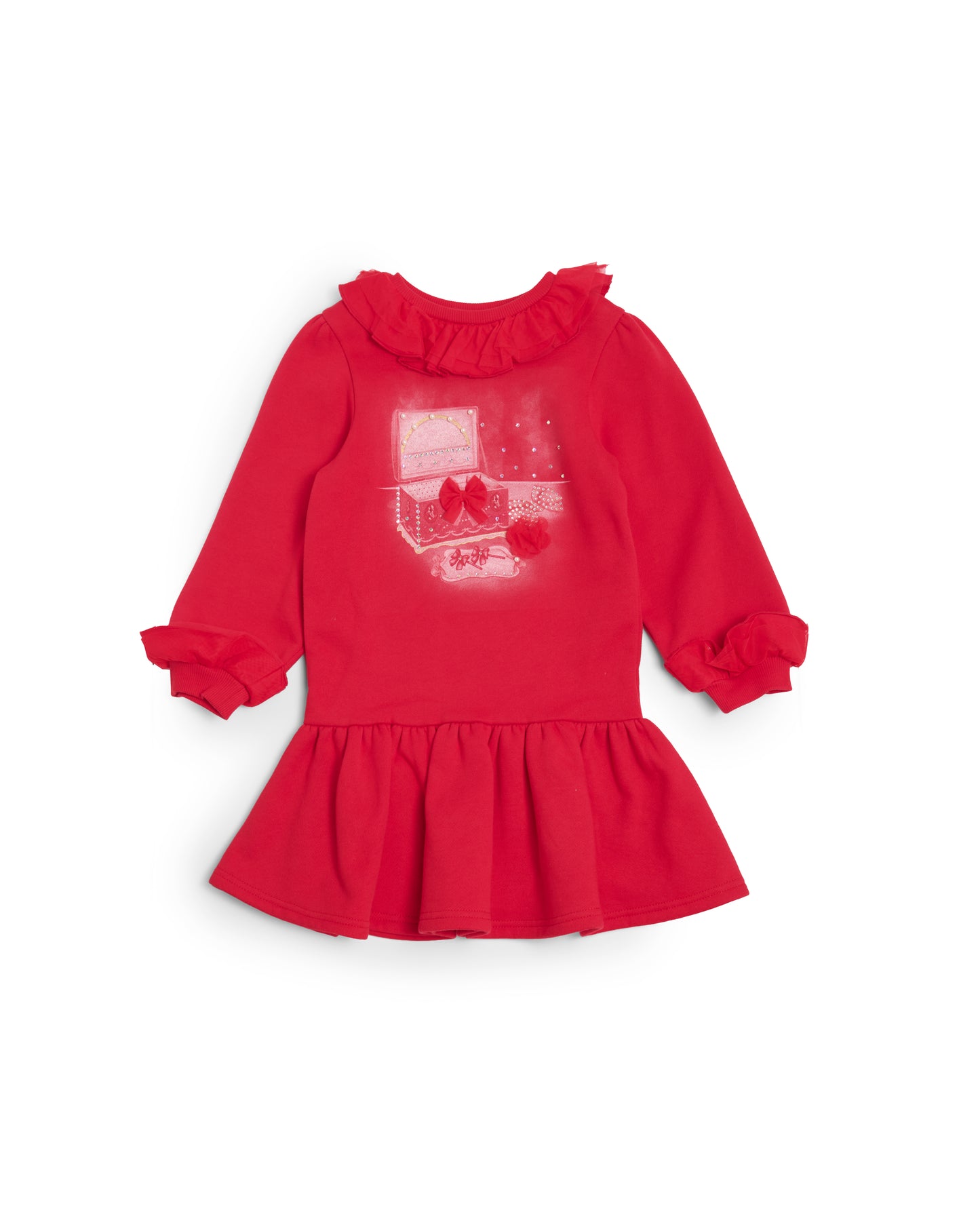 Caramelo Kids Girls Red Jewellery Box Sweater Dress *Preorder