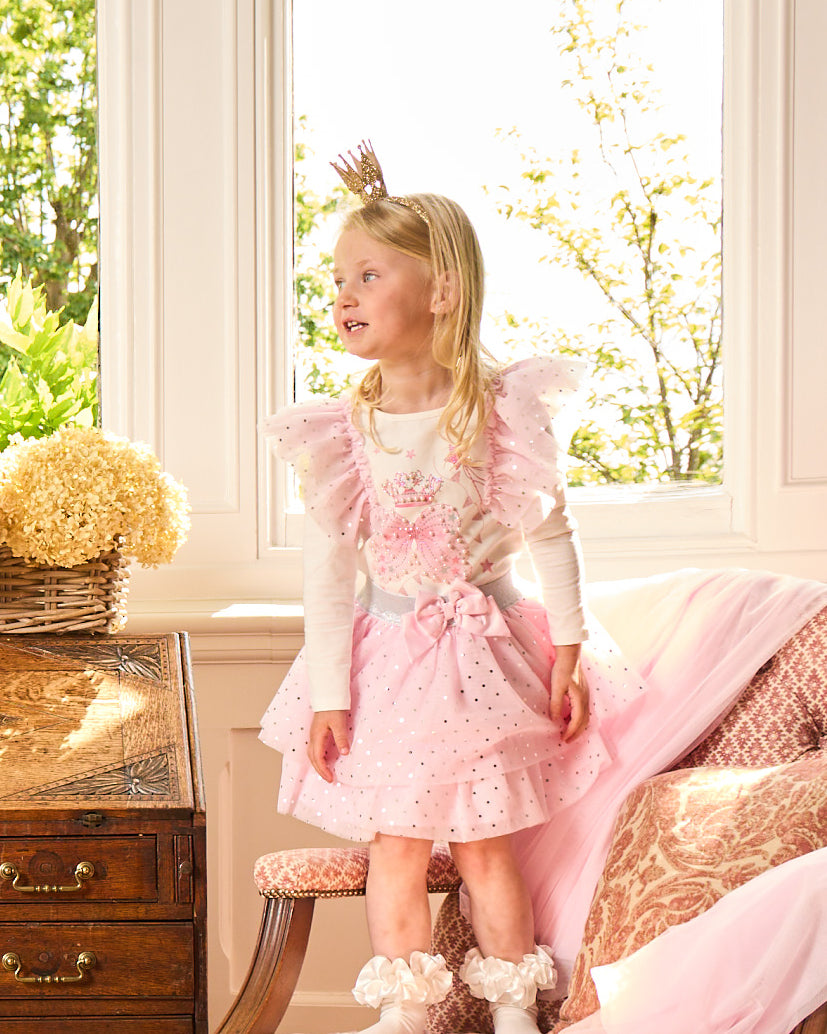 Caramelo Kids Girls Pink Royal Magic Skirt Set *Preorder