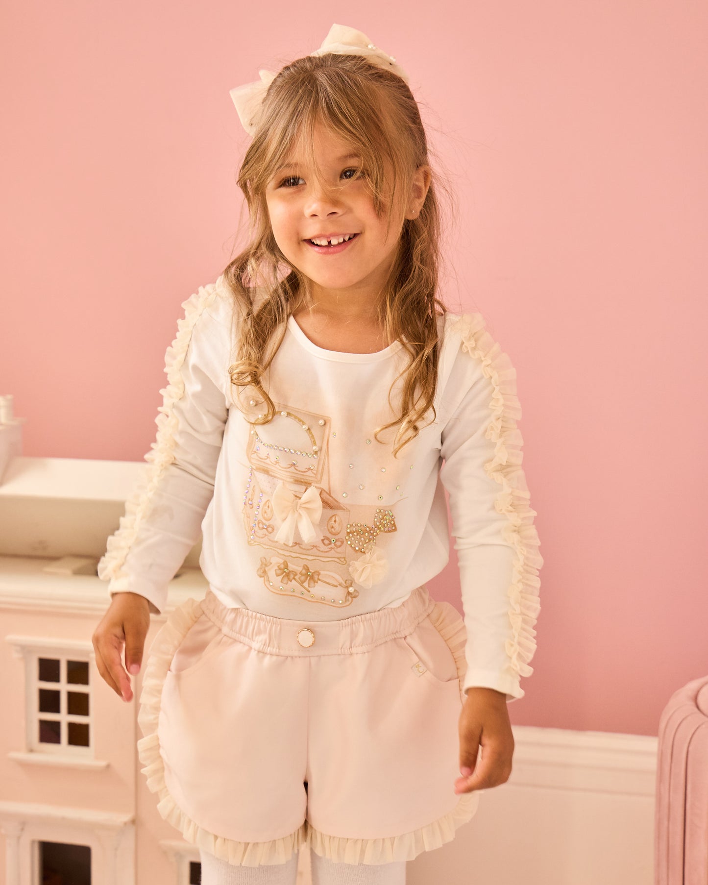 Caramelo Kids Girls Mink Jewellery Box Shorts Set