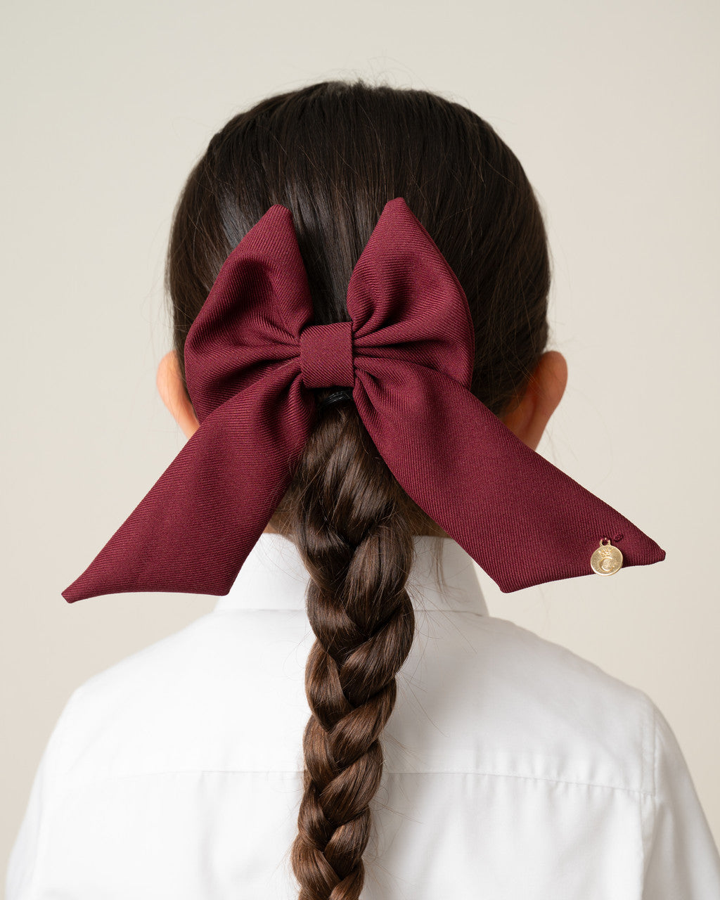Caramelo Kids Maroon School Hairbow