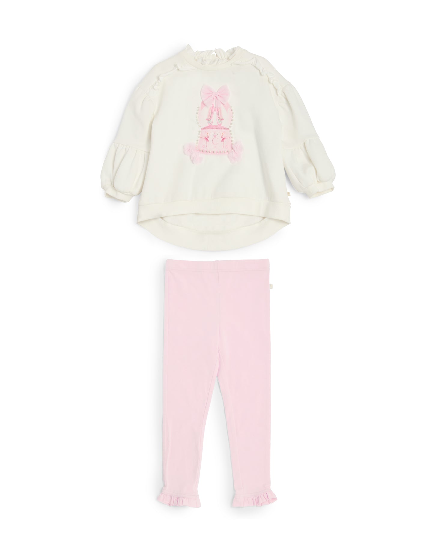 Caramelo Kids Girls Pink Snow Globe Leggings Set *Preorder