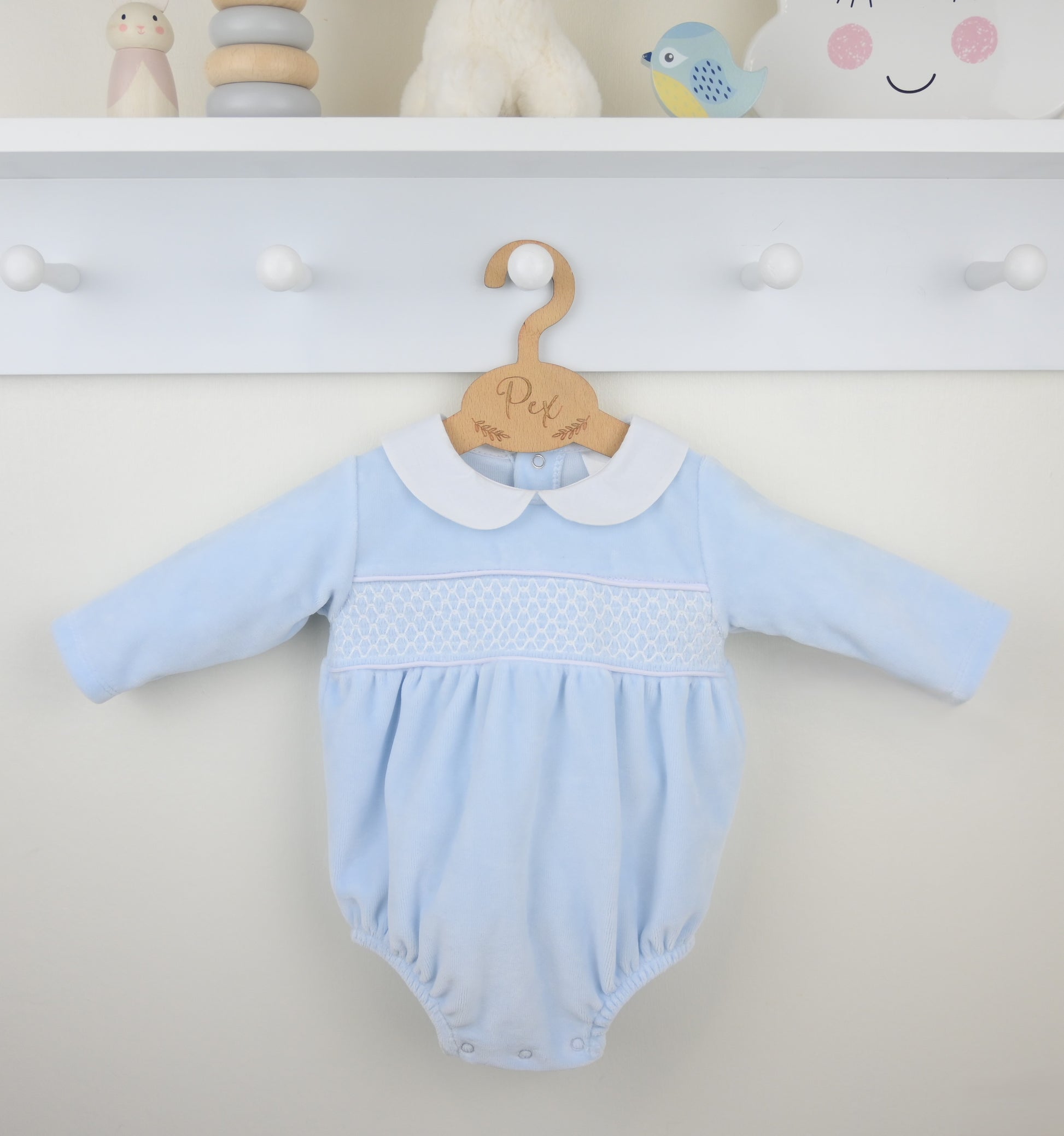 PEX Boys Albert Romper Blue/White