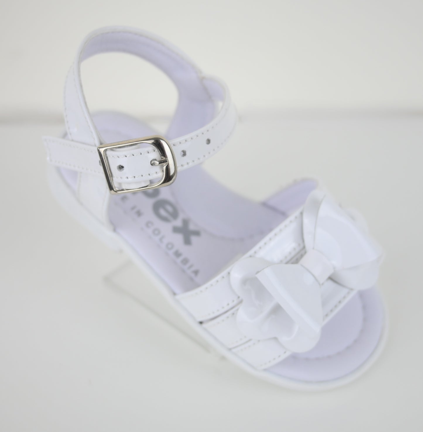 PEX Girls Lotta Sandal White Patent - Preorder