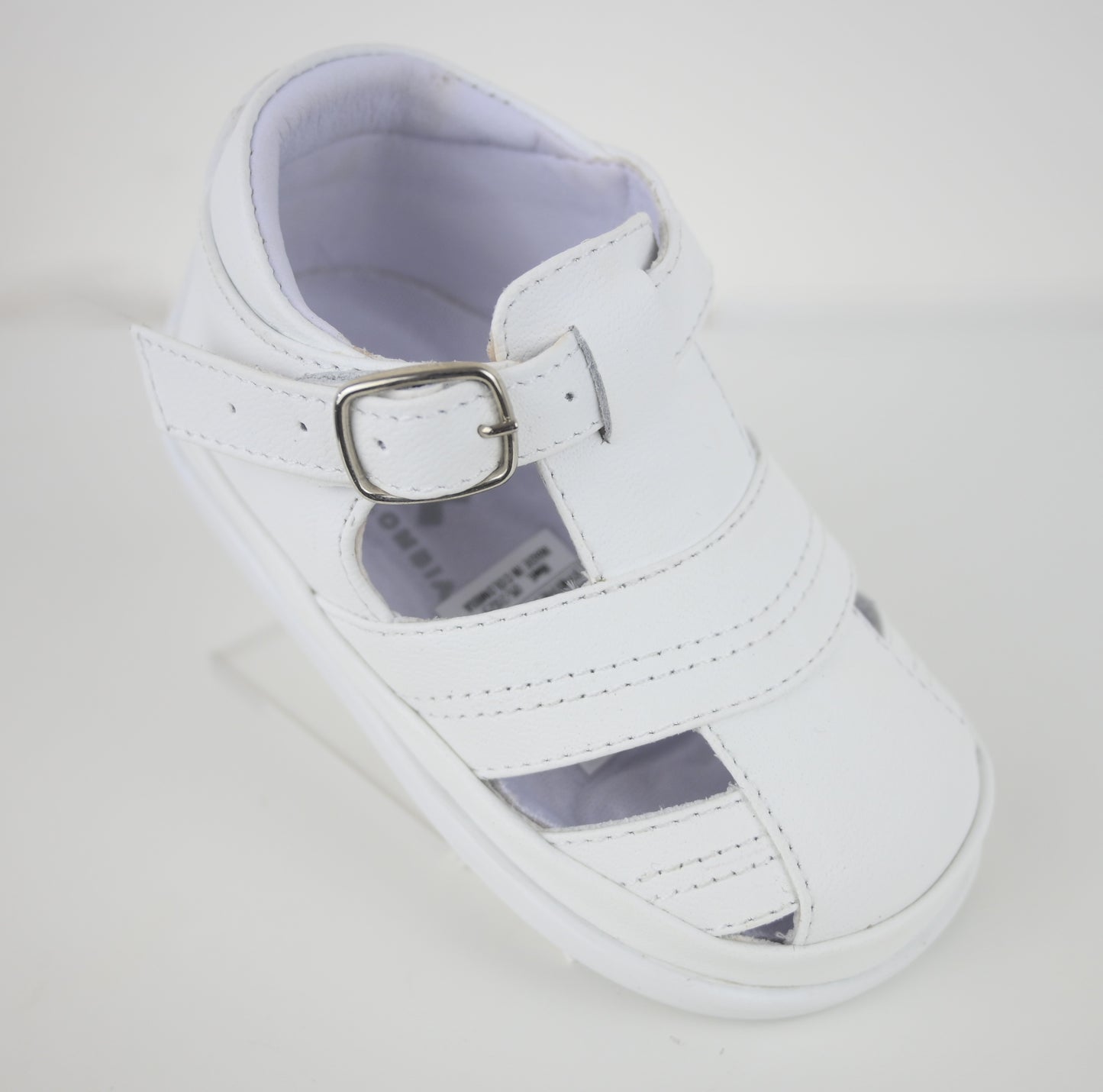 toddler boys sandals with a silver buckle