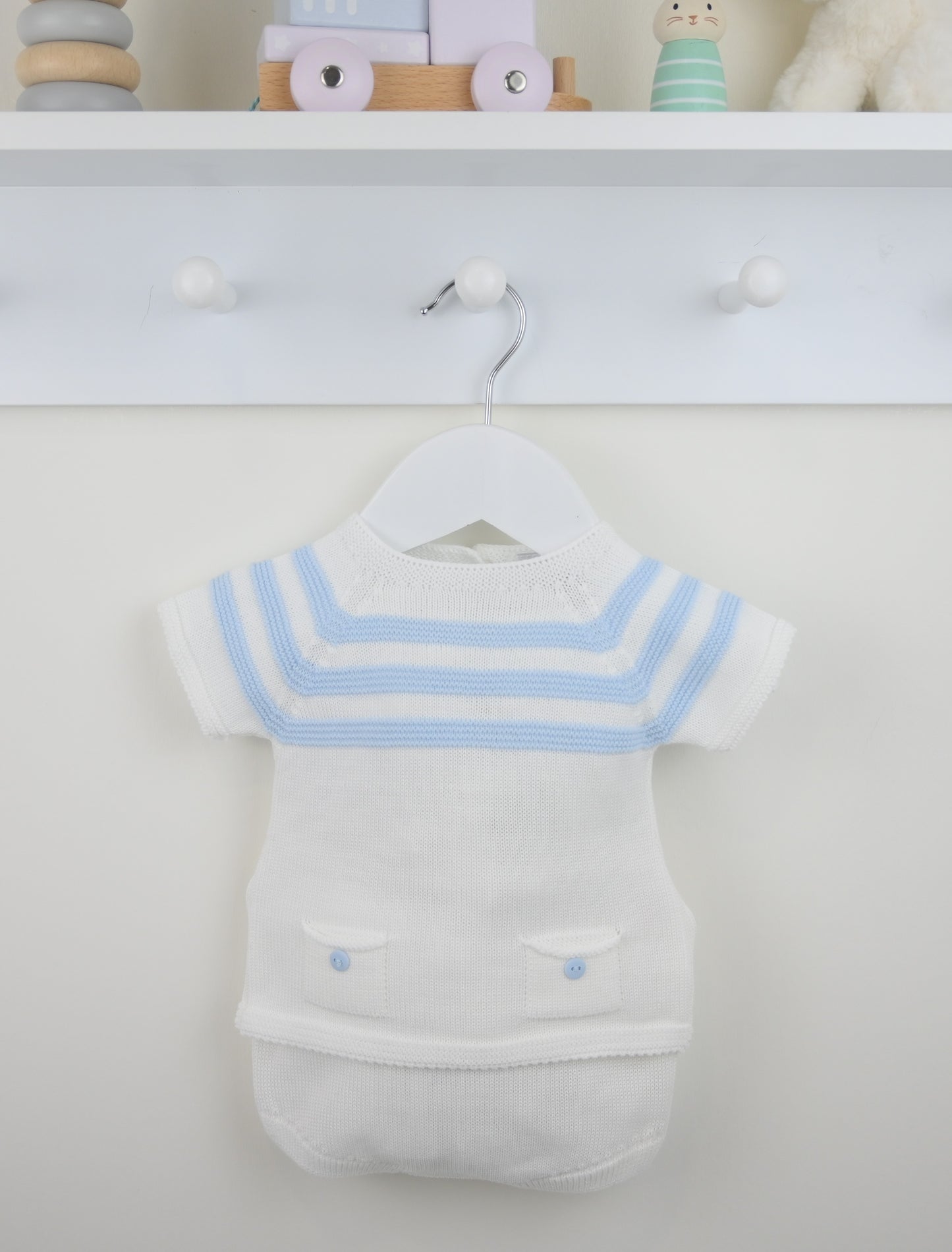 PEX Boys Julius Shorts Suit Blue/White - Preorder