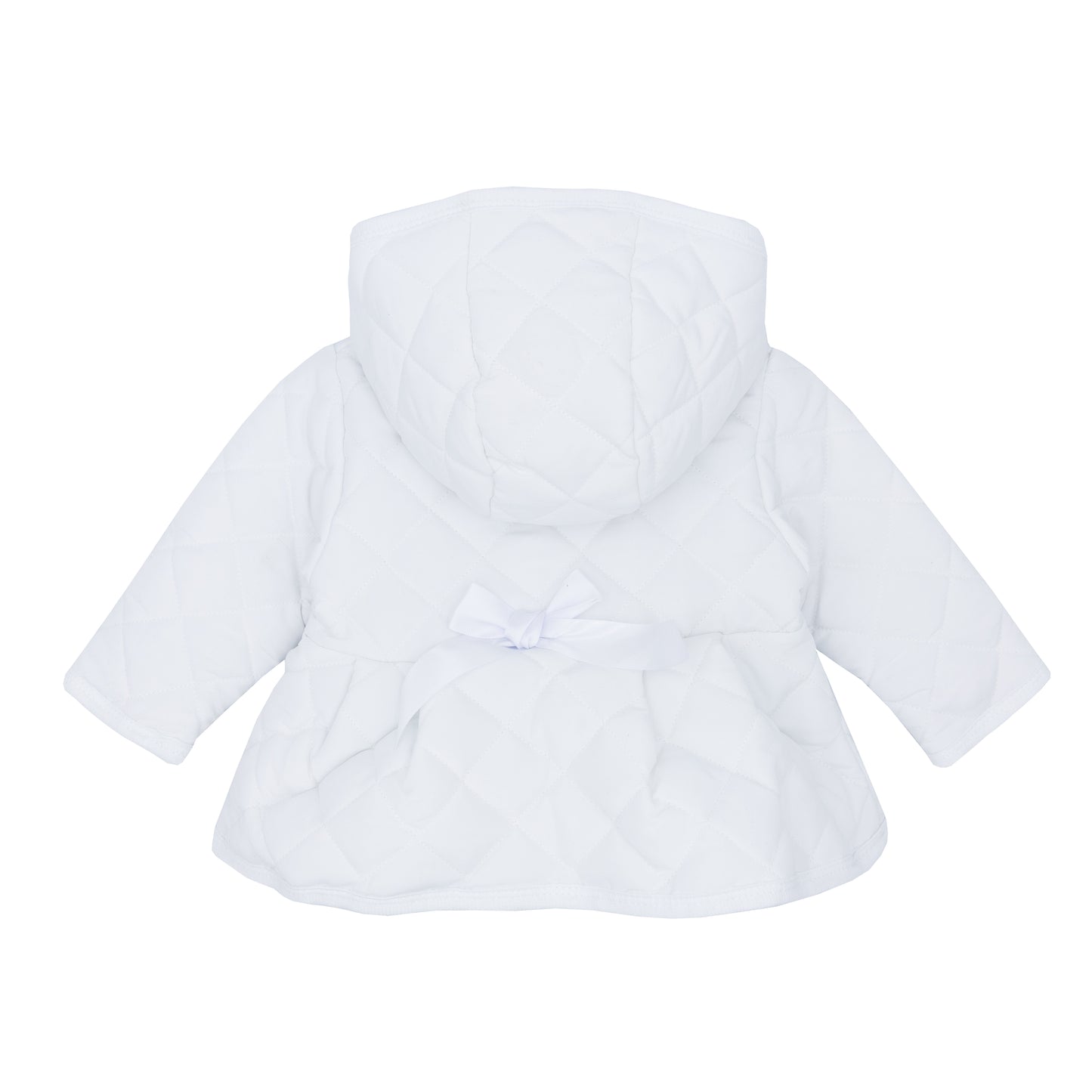 Blues Baby Girls White Light Weight Summer Quilted Jacket back