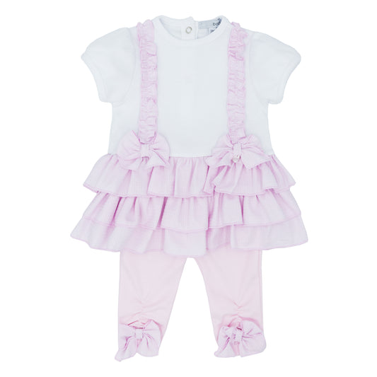 Blues Baby Girls Amalfi Collection Pink Dress & Leggings Set