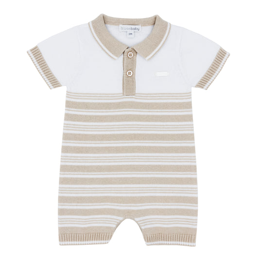 Blues Baby Boys San Remo Collection Stone Knitted Romper