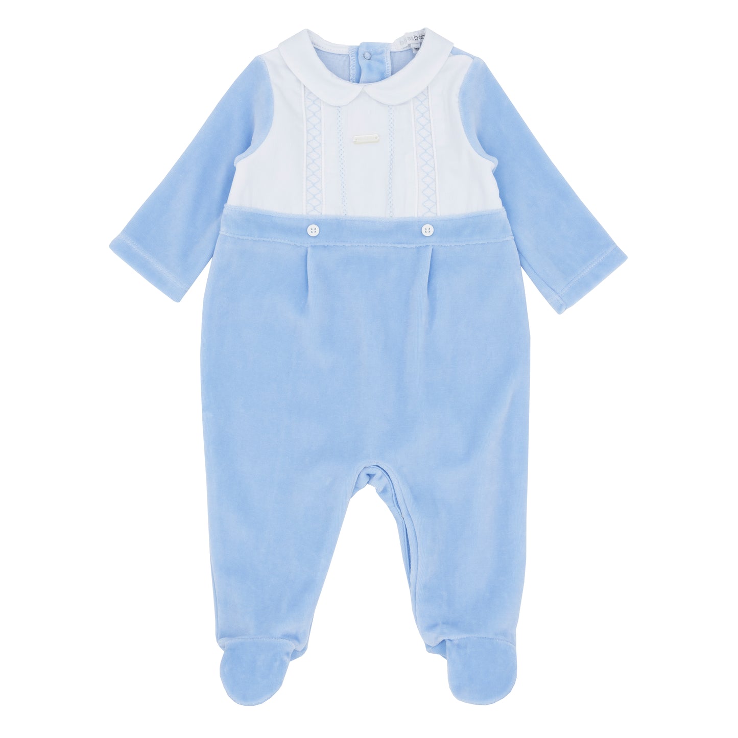 Blues Baby Boys Eindoven Velour Cross Stitch All in One