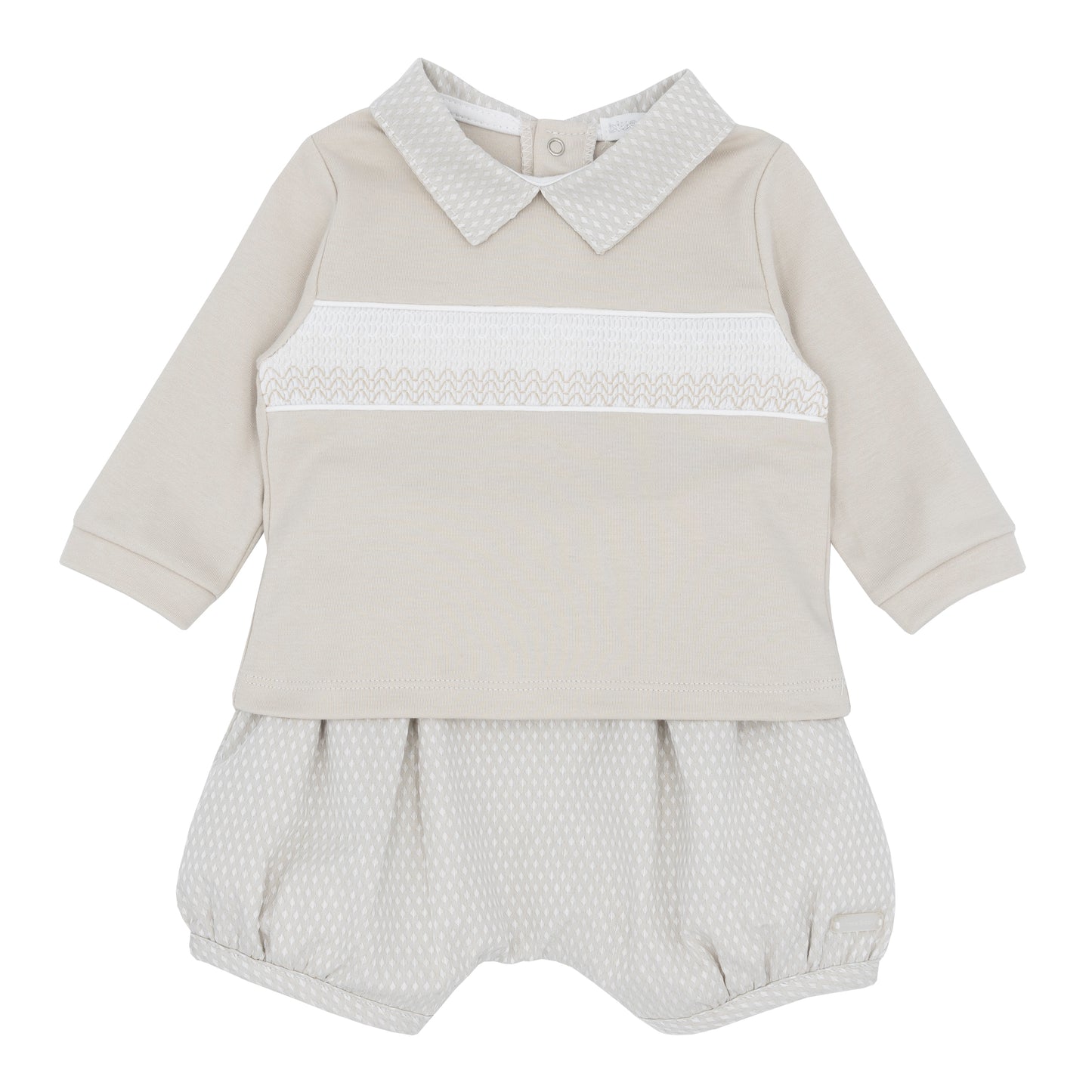 Blues Baby Boys Beuamont Beige Bloomer Set