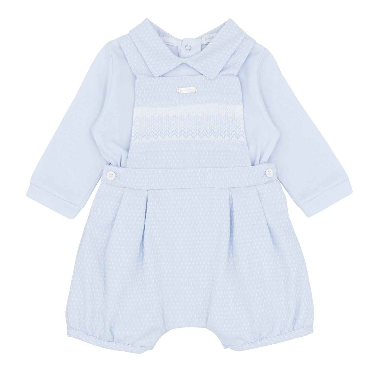 Blues Baby Boys Beuamont Baby Blue Bloomer Dungaree Set