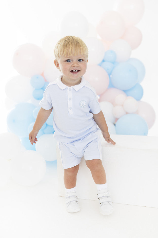 Blues Baby Boys Lyon Blue Polo T shirt and Shorts *Preorder