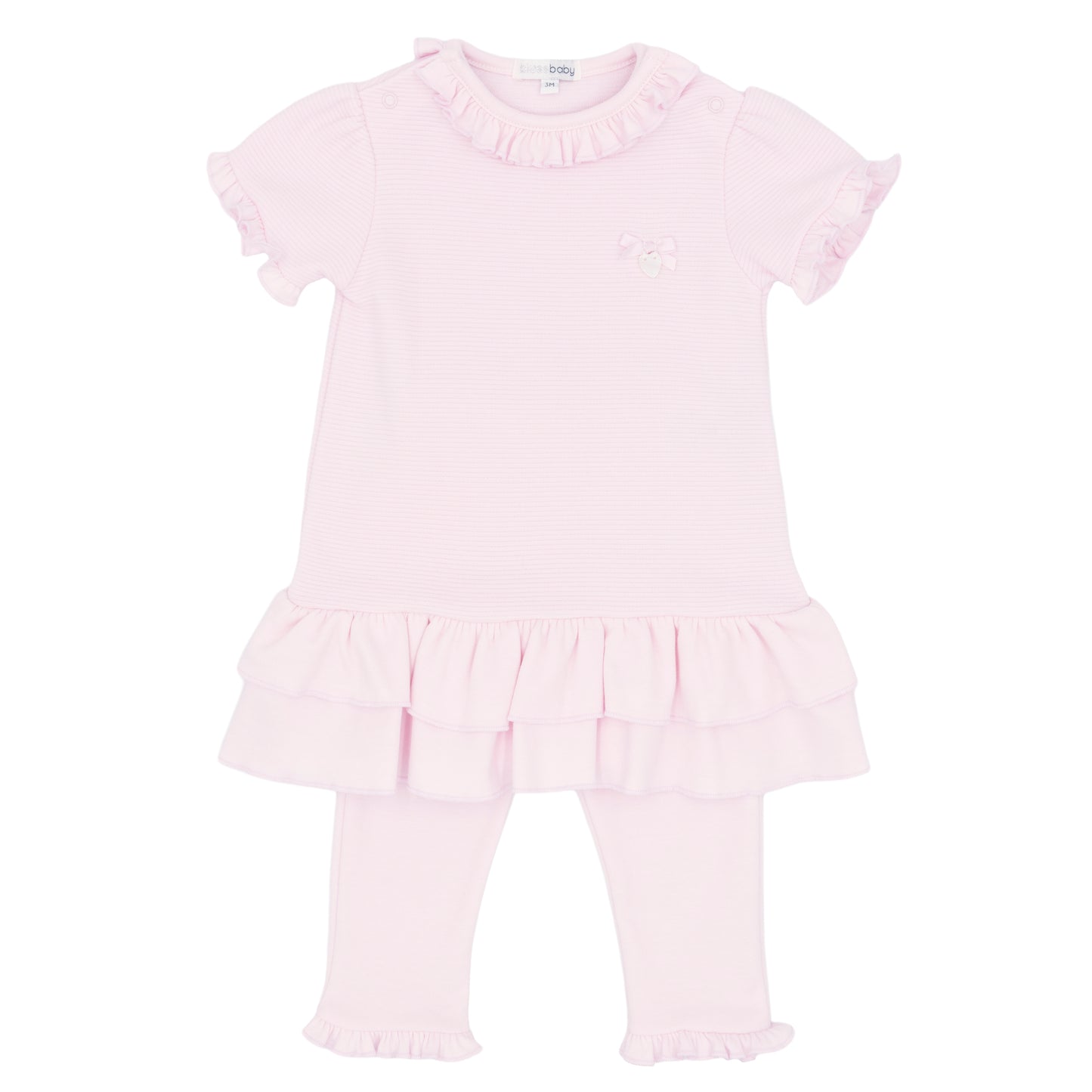 Girls pink frill leggings set