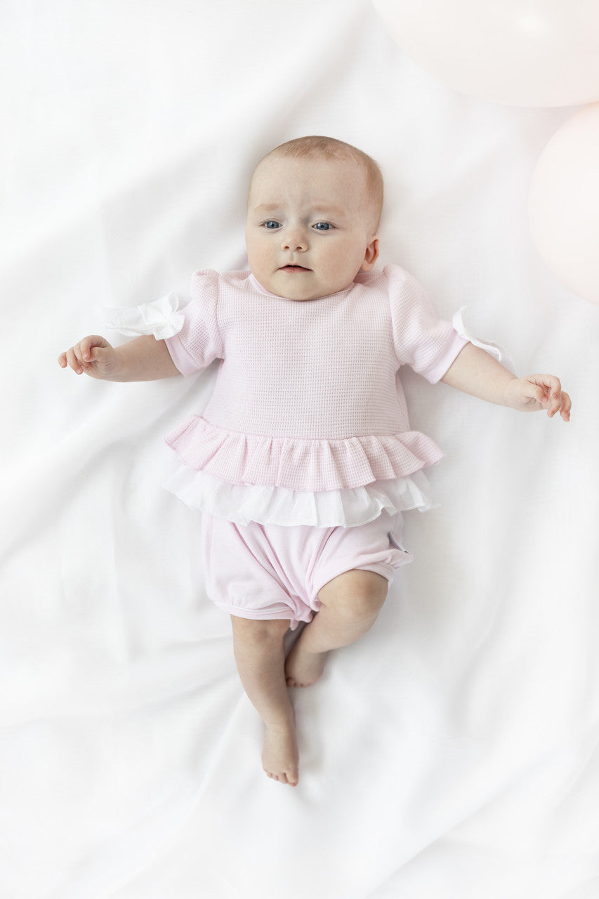 Blues Baby Girls Paris Pink & White Shortie *Preorder