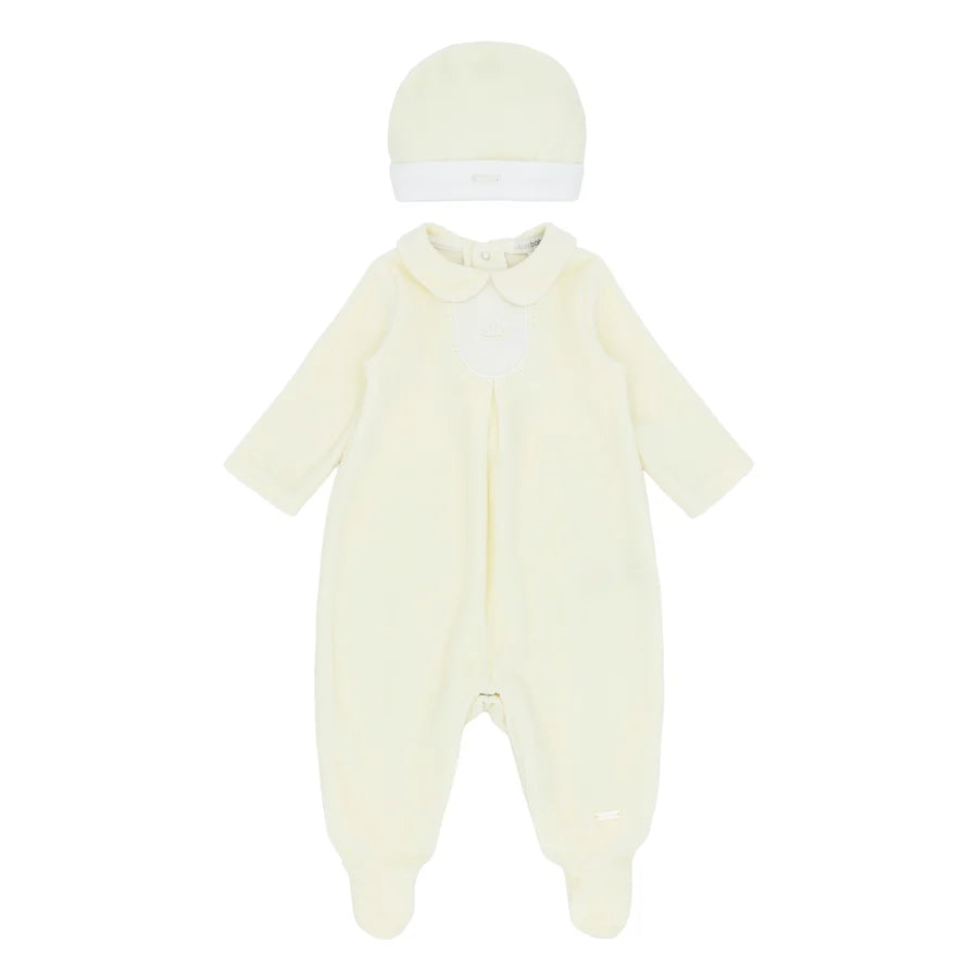 Blues Baby Boys Lemon Velour Romper & Hat *Preorder