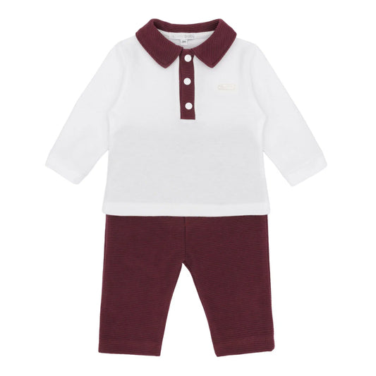 Blues Baby Boys Bordeaux Copenhagen Polo Set *Preorder