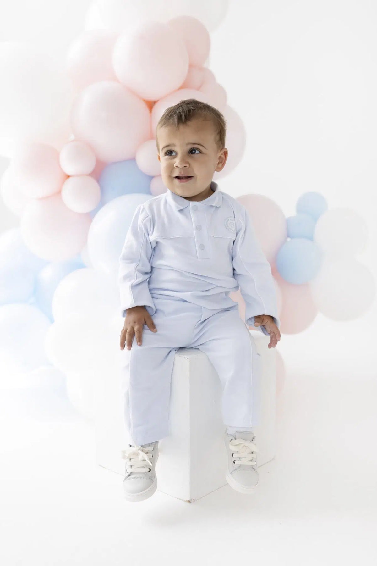 Blues Baby Boys Blue Hammel Polo Set *Preorder
